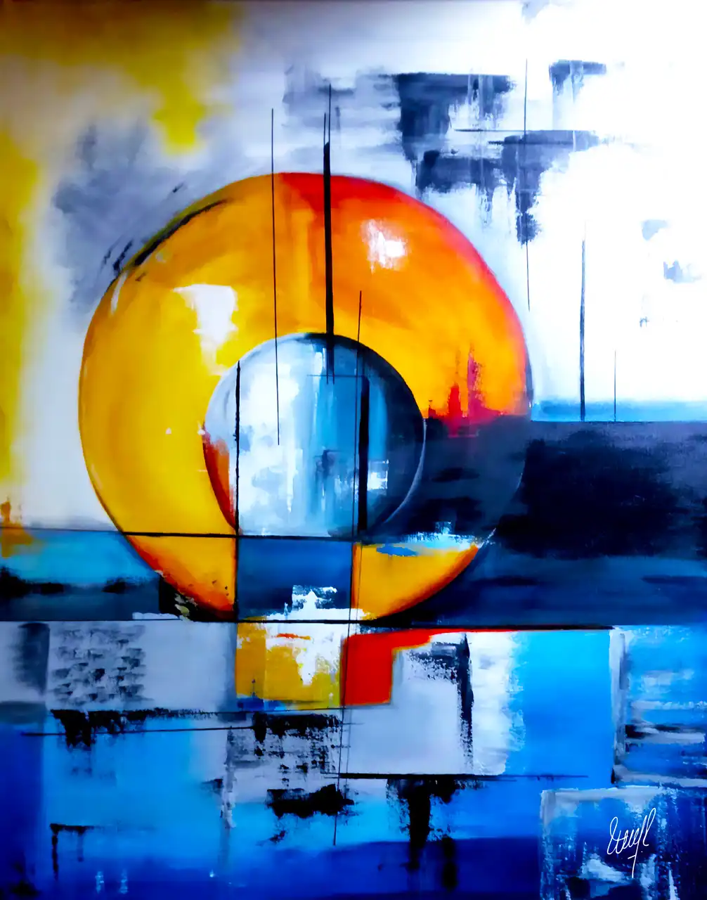 Obra 'Abstracto 02' de Nora Rechiedei